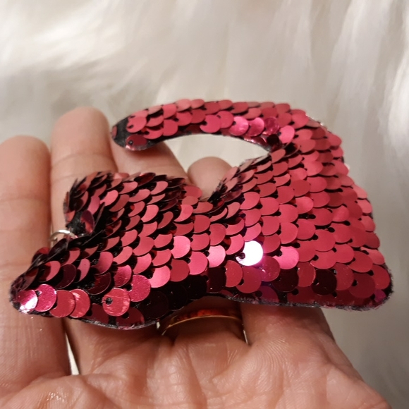 New Adorable Set of 5 Sequin Kitty Cat Keychain Purse charms 🐱🐈 - Picture 15 of 15